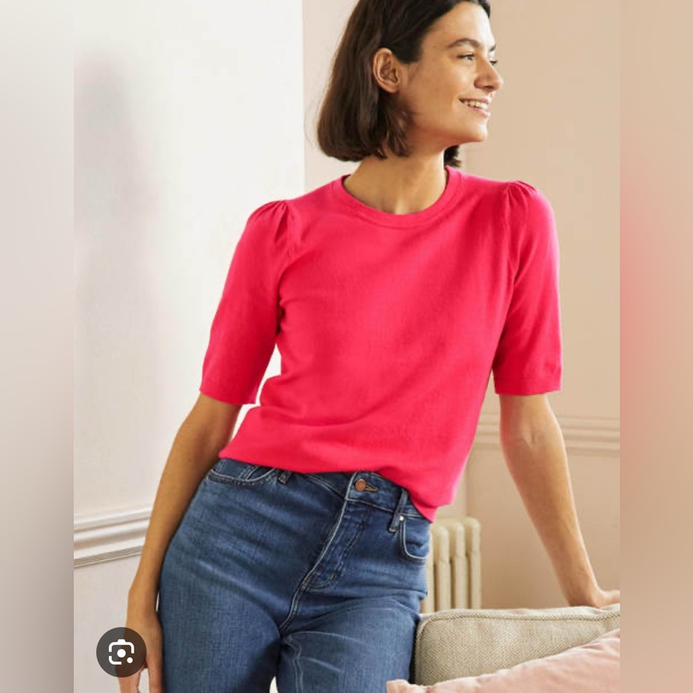 Boden sweater knitted tee in pink